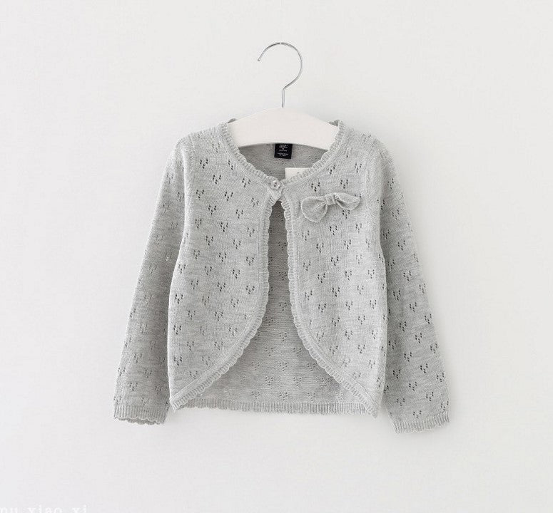 1 Piece All Season Little Girls Soft Cardigan