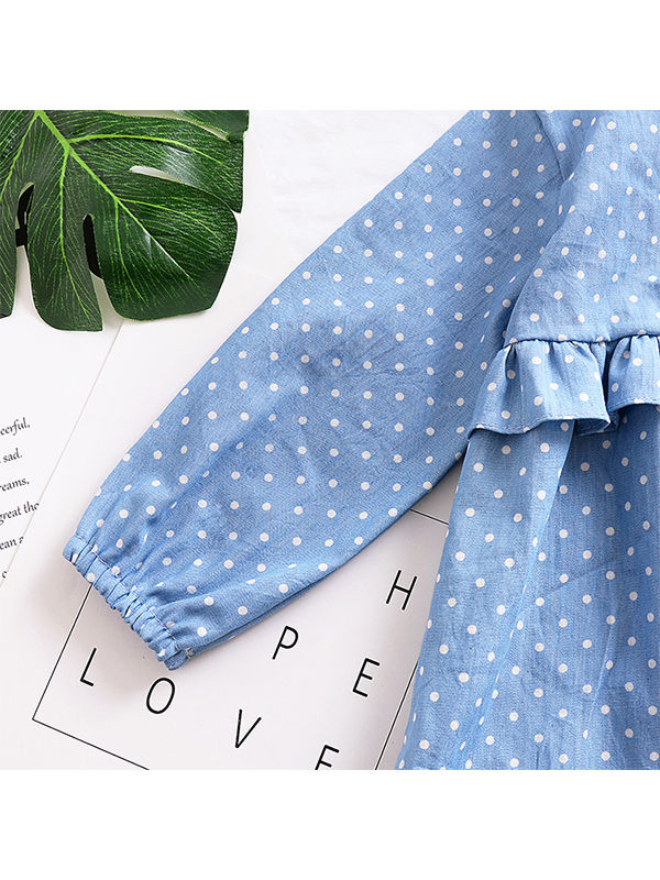 Infant Toddler Dot Dress Ruffled Decorated