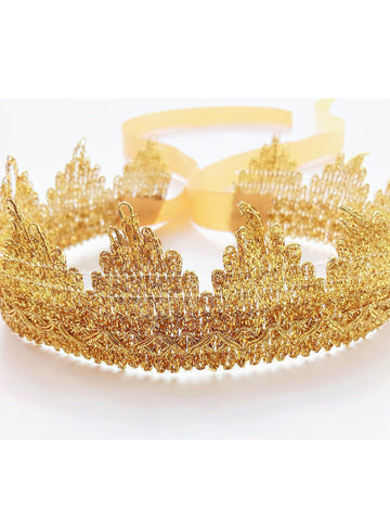 Baby Toddler Girls Gold Crown Headband
