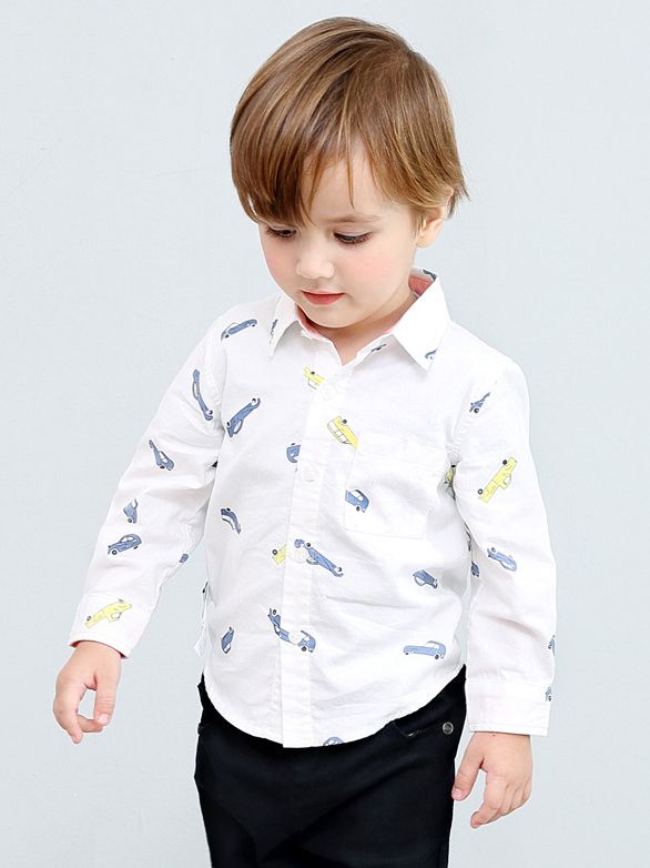 Boys Cotton Shirt with Chest Pocket
