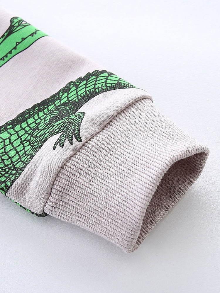 Unisex Crocodile Print Sweatshirt