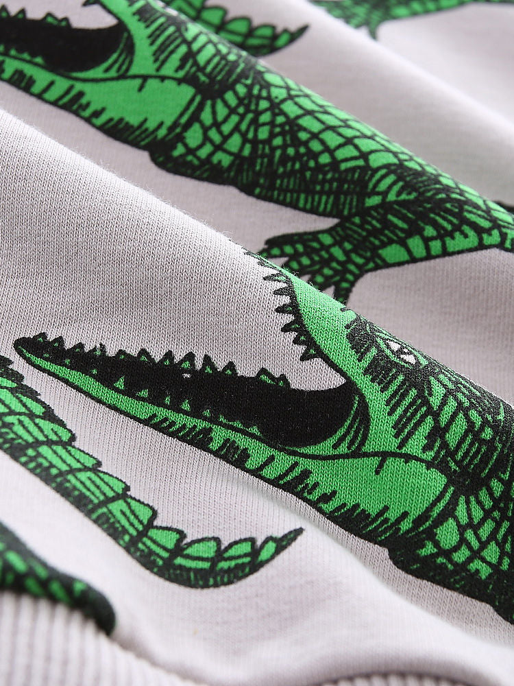 Unisex Crocodile Print Sweatshirt
