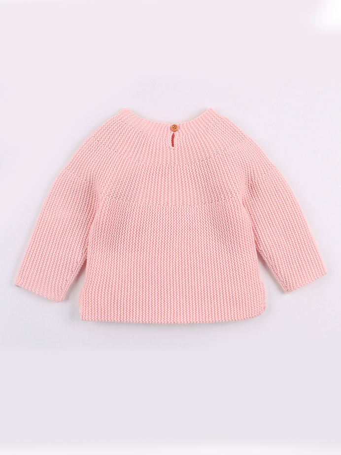 Cute Baby Solid Color Knitted Sweater
