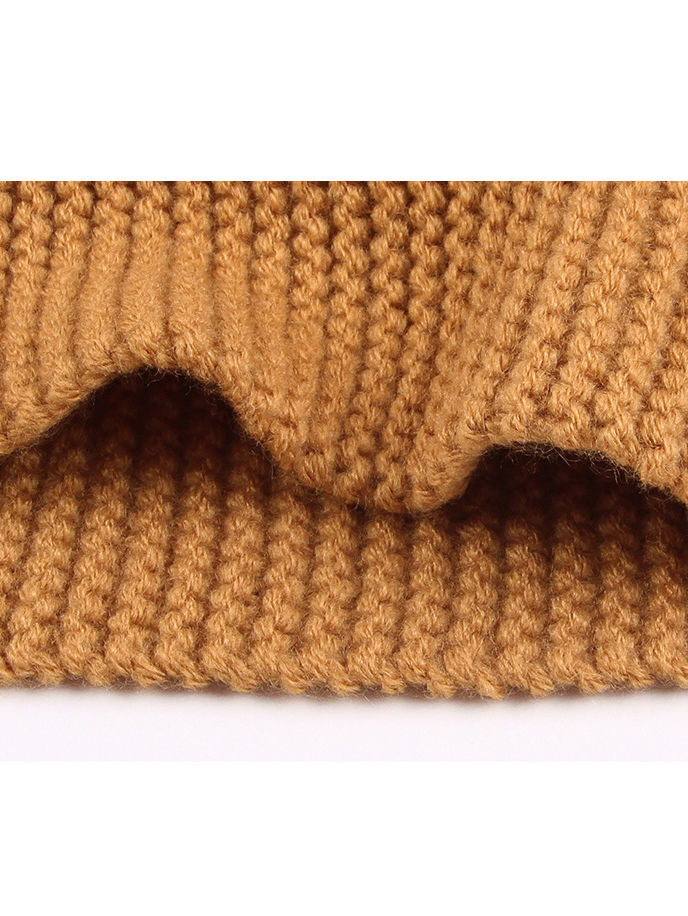 Infant Solid Color Knitted Sweater