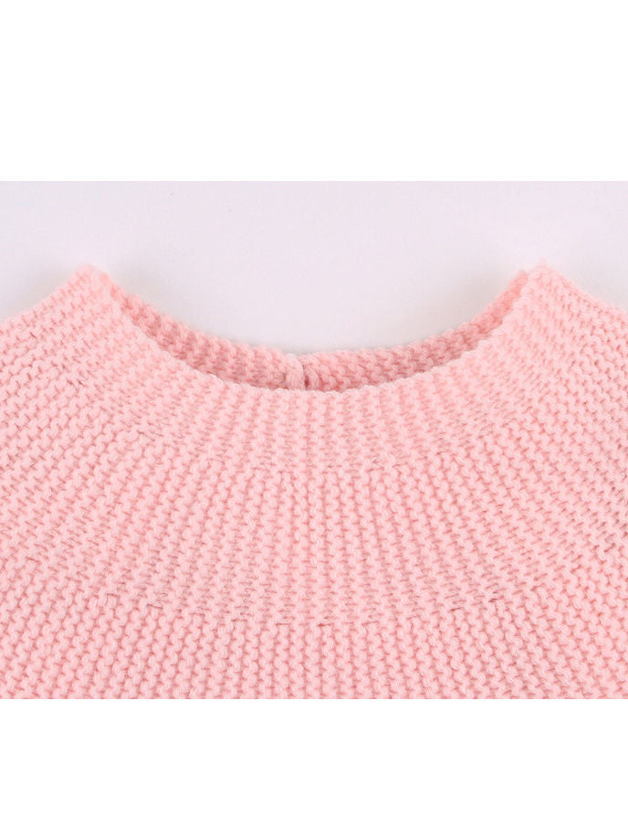 Cute Baby Solid Color Knitted Sweater