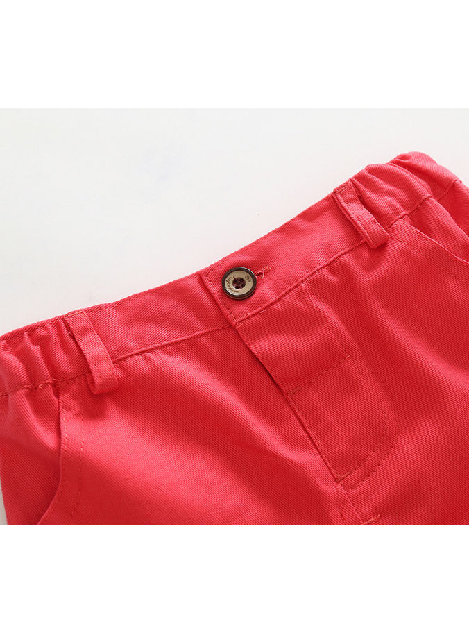 Boys Cotton Striped Shirt With Shorts