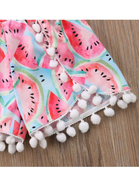 Little Girl Watermelon Print Short Pants