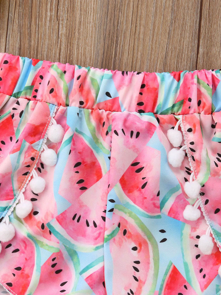 Little Girl Watermelon Print Short Pants