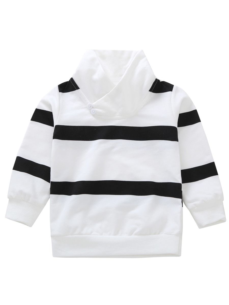 Little Boy Striped T-shirt Red Pants Set