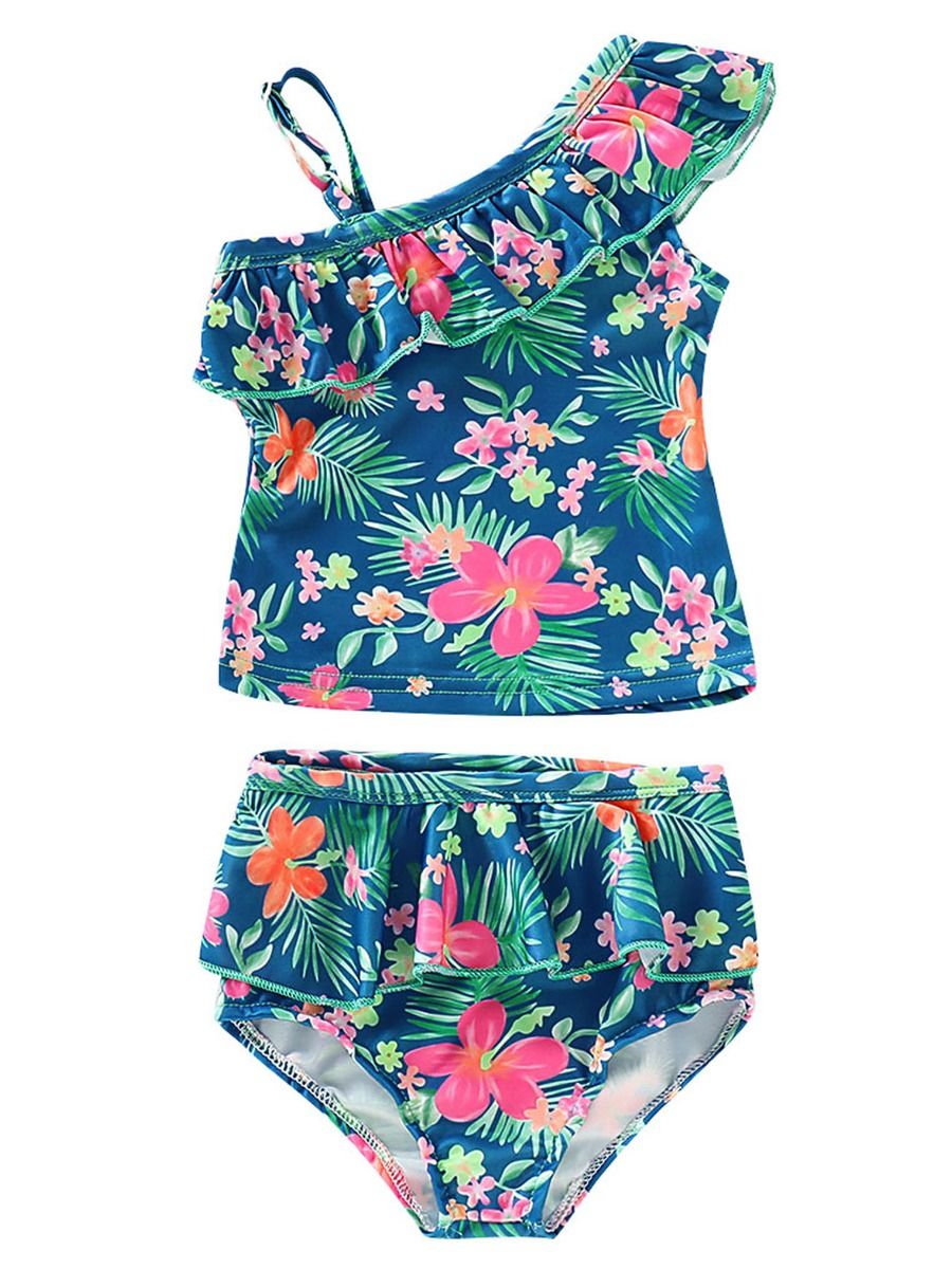 Baby Little Girl Floral Swimsuit