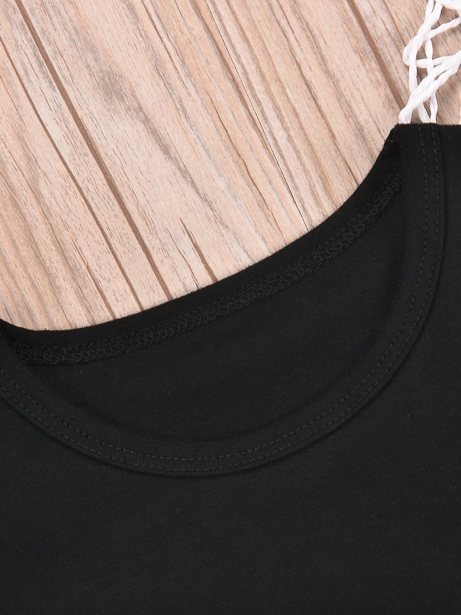 Baby Little Boys Black T-shirt with Pants