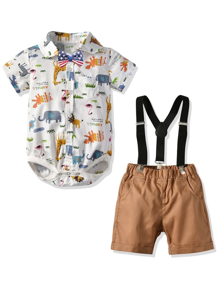 Baby Boys Animal Print Set