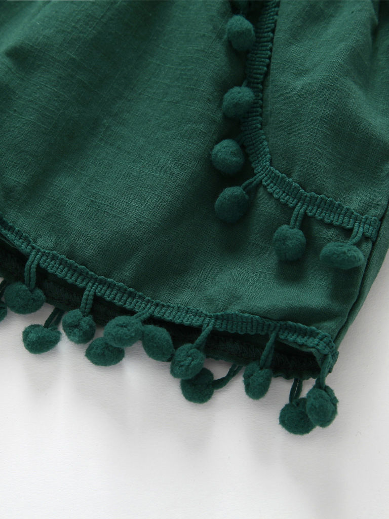 Baby Little Girl Leaf Print Top with Shorts