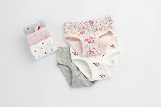 Little Girls Soft Cotton 3- Pack Underwear