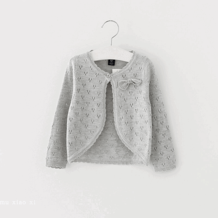 1 Piece All Season Little Girls Soft Cardigan