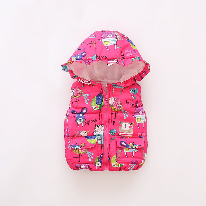 Infant Toddlers Half Sleeve Winter Puffed Windproof Jacket