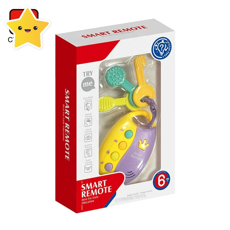 Pretend Play Musical Smart Remote Car Key Toy for 6m+