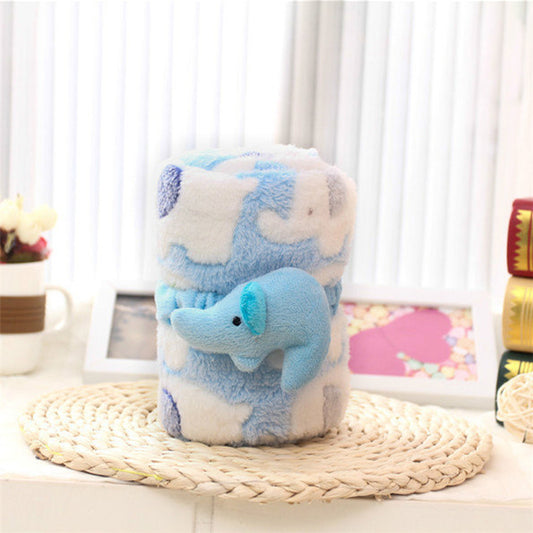 Swaddle Your Baby With Soft Fleece Baby Blanket- Pack of 2 Blue & Pink