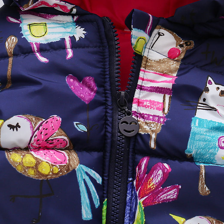 Infant Toddlers Half Sleeve Winter Puffed Windproof Jacket