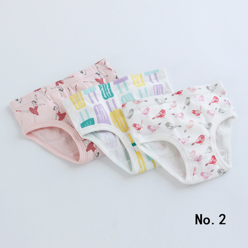Little Girls Soft Cotton 3- Pack Underwear