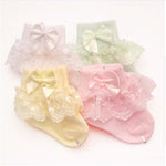 Baby Toddlers Lace Socks - Pack of 4, Color May Vary