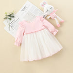 Limited Edition Lace Long Sleeve Girls Chiffon Dress