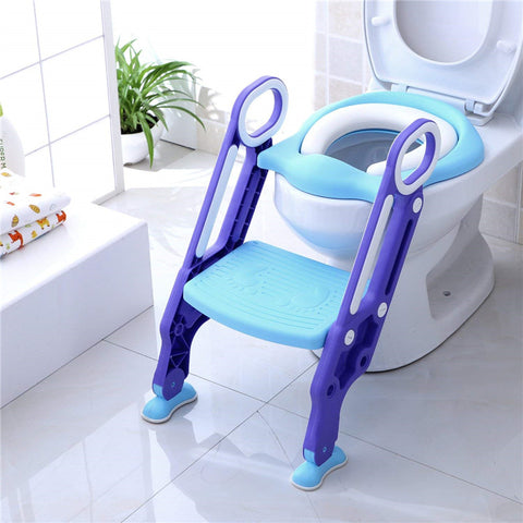 Potty Training Seat for Toddlers with Step Stool Folding Ladder	