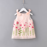 Limited Edition Floral Embroidery Beautiful sleeveless Dress