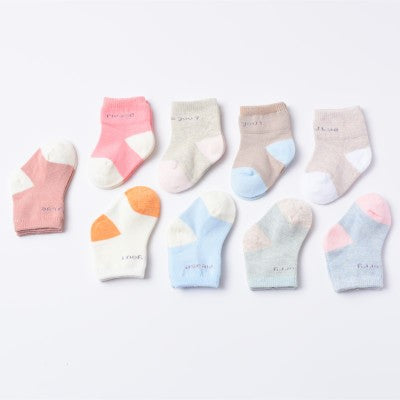 100% Cotton High Quality Socks for Infants & Toddlers - Pack of 4, Color May Vary