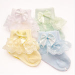 Baby Toddlers Lace Socks - Pack of 4, Color May Vary