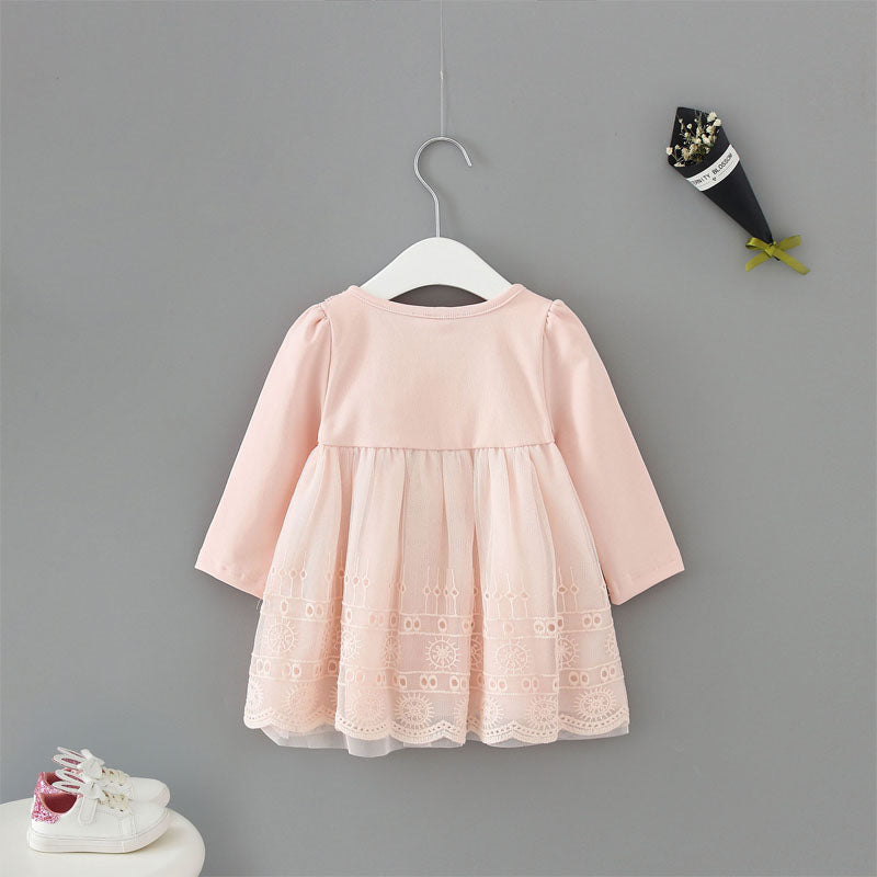 Limited Edition Flower and Lace Girls Chiffon Dress