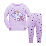 100% Cottons Kids Pajama Set 2 Pack - Pink & Purple