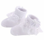 Baby Toddlers Lace Socks - Pack of 4, Color May Vary
