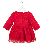 Baby Toddler Girl Limited Edition Lace Long Sleeve Red Dress