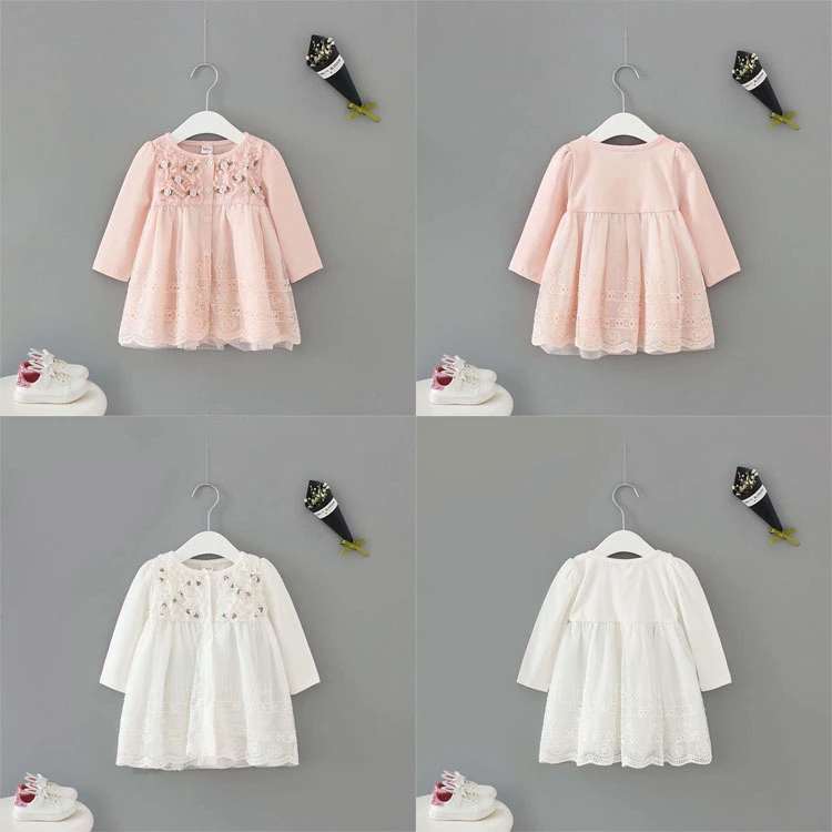 Limited Edition Flower and Lace Girls Chiffon Dress