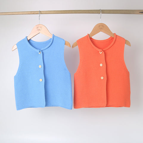 Infant & Toddlers Girls Sleeveless Cardigan