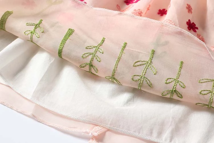 Babies Floral Embroidery Beautiful sleeveless Dress