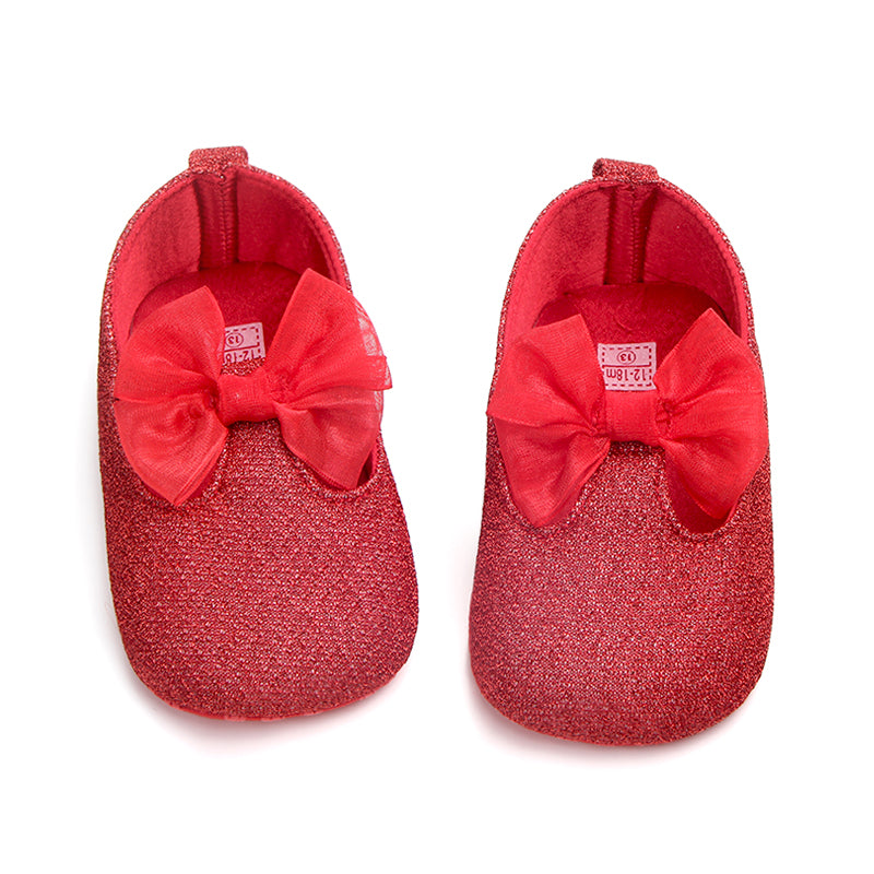 Baby Girl Cotton Fabric PreWalker PartyWear Shoes