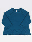 Baby Toddler Girls Solid Color Knitted Cotton Sweater