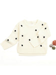 Baby Polka Dots Long Sleeve Knitted Sweater yellow