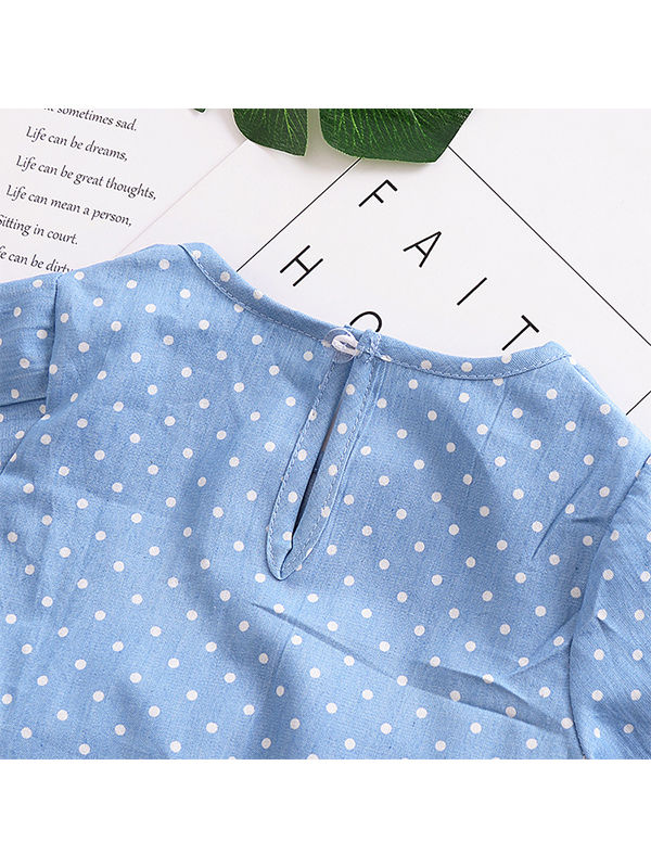 Infant Toddler Dot Dress Ruffled Decorated