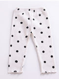 Baby Toddler Girl Dots Leggings Autumn white