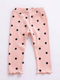 Baby Toddler Girl Dots Leggings Autumn pink