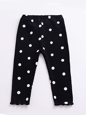 Baby Toddler Girl Dots Leggings Autumn Black