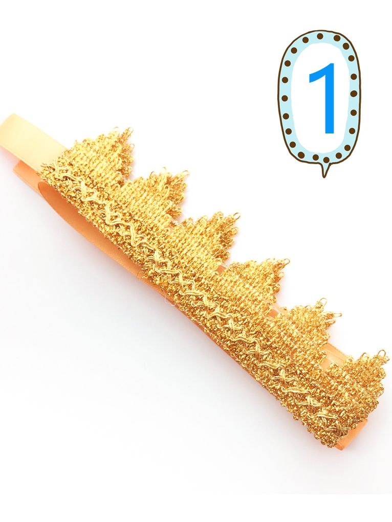 Baby Toddler Girls Gold Crown Headband