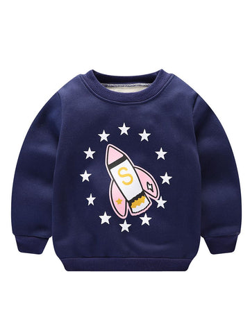 Infant Boys Rocket Print Sweater