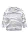 Baby Toddler UNISEX High Collar Striped Print Shirt