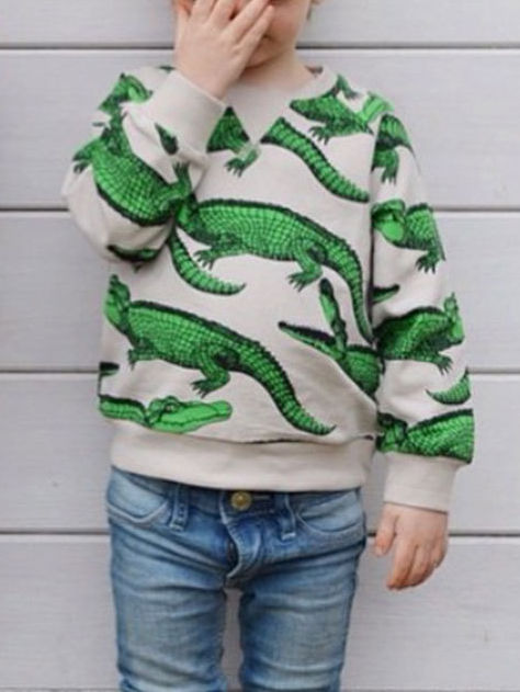 Unisex Crocodile Print Sweatshirt