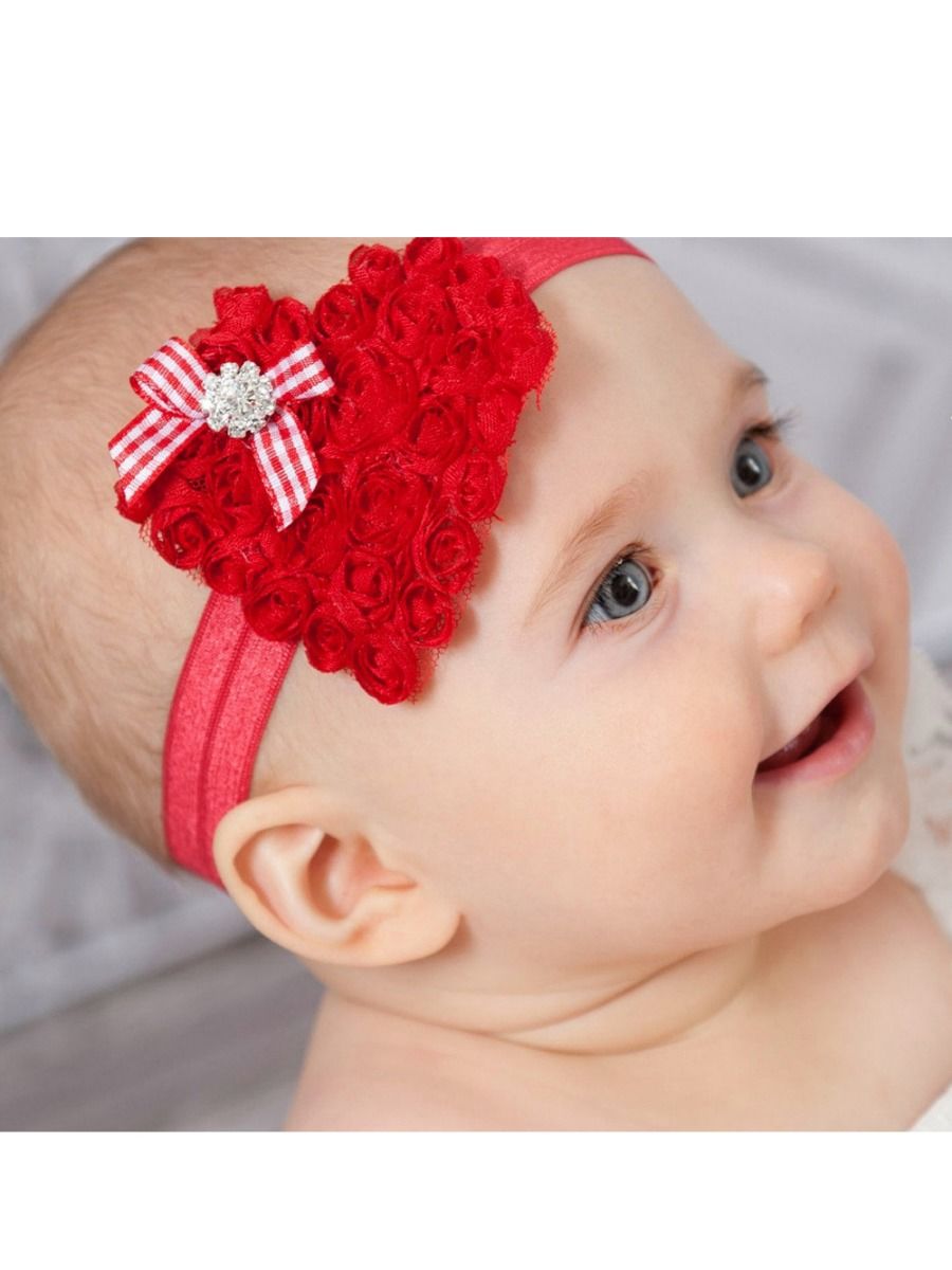 Red Love Flower Headband	