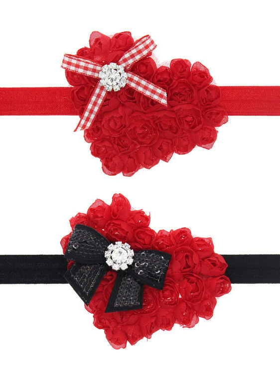 Red Love Flower Headband	